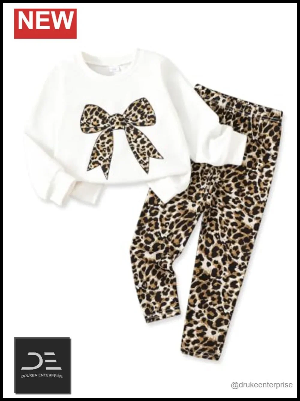 Toddler Girl 2-Piece Sweatshirt & Pants Set Fall Winter Cotton Spandex